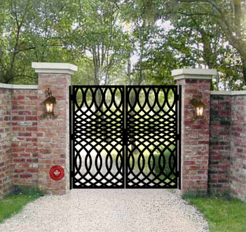 Decorative Steel Gate-Teardrop Crown Design | Custom Laser Cut Entry Gate | Made in Canada