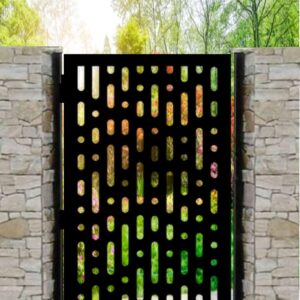 Linear Pattern Steel Gate
