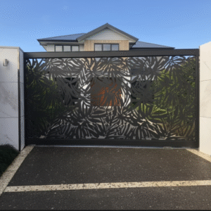 Botanic Silhouette Laser-Cut Driveway Gate