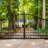 Ornate Gate Through Woodland Drive